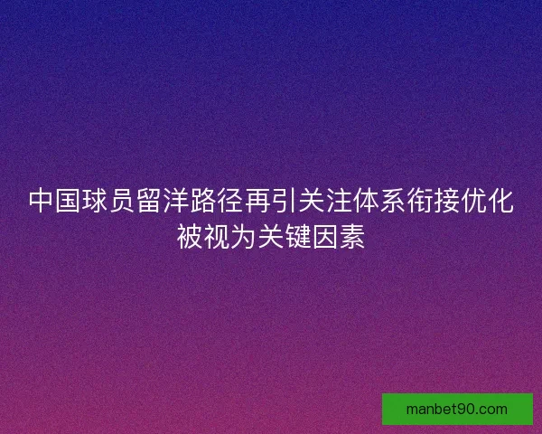 中国球员留洋路径再引关注体系衔接优化被视为关键因素